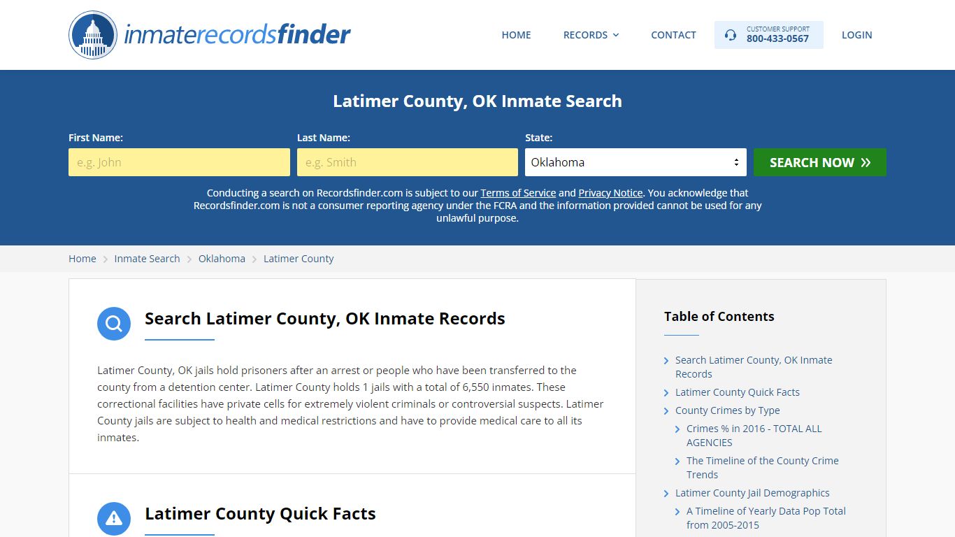 Latimer County, OK Inmate Lookup & Jail Records Online