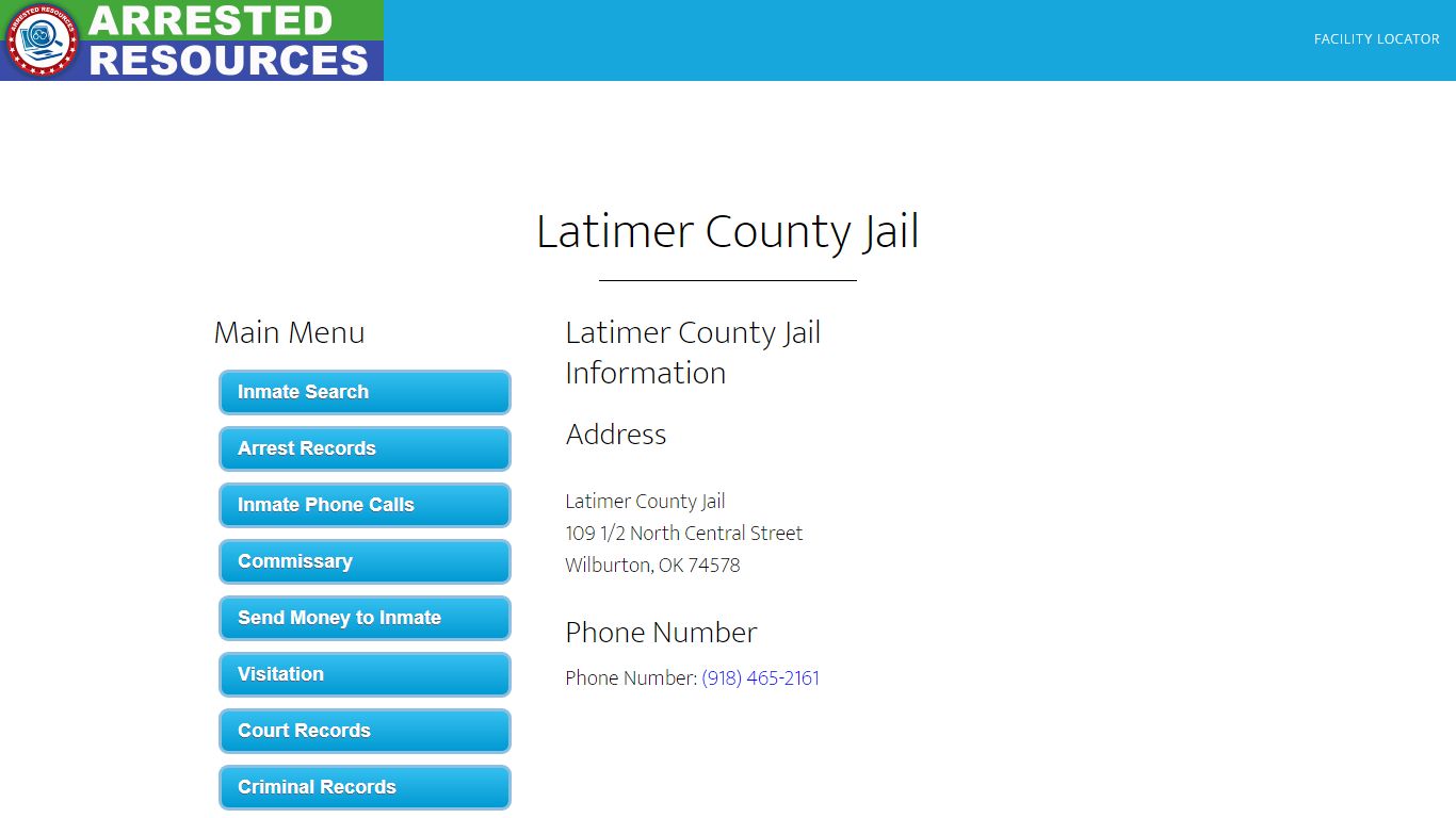 Latimer County Jail - Inmate Search - Wilburton, OK - Arrested Resources
